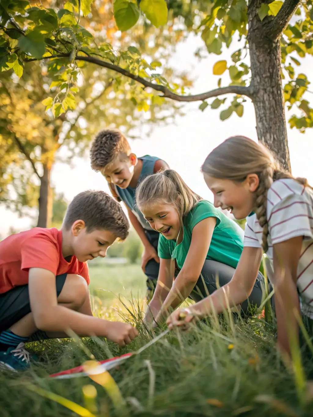 A group of students participating in a team-building exercise outdoors at Musafir Retreats and Camp, focusing on collaboration and problem-solving.